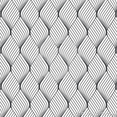 Abstract flower ripple pattern. Repeating vector texture. Wavy graphic background. Simple geometric waves.graphic clean design Vector Illustration