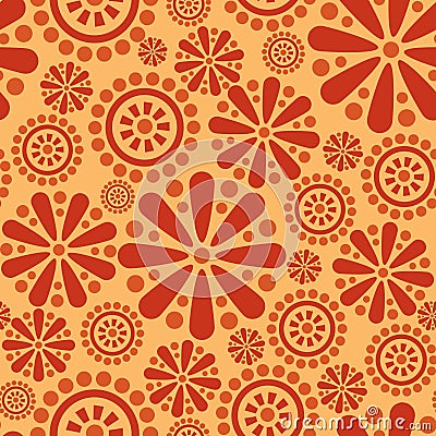 Abstract flower seamless firework background Vector Illustration