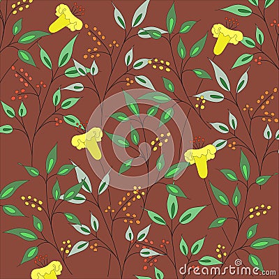 Abstract flower seamless pattern background Cartoon Illustration