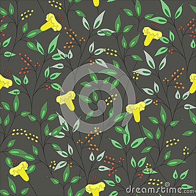Abstract flower seamless pattern background Cartoon Illustration