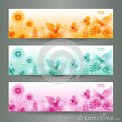 Abstract Flower Vector Background / Brochure Templ Vector Illustration