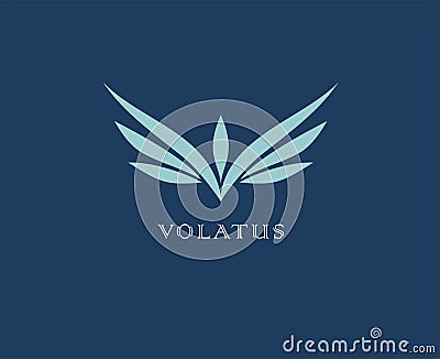 Abstract flower, wings vector logo . Delivery, business, cargo, success, money, deal, contract, team, cooperation symbol Vector Illustration
