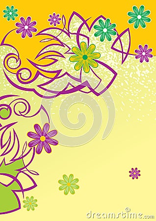 Abstract Flowers background Vector Illustration