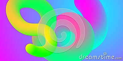 Abstract fluid curve shape background. Gradient blend line. Creative design element. Vector Illustration
