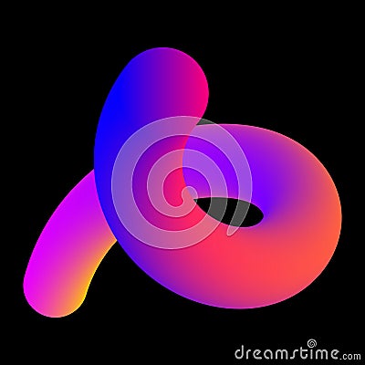 Abstract fluid curve shape. Gradient blend line icon. Creative design element. Vector Vector Illustration