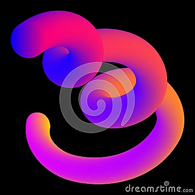 Abstract fluid curve shape. Gradient blend line icon. Creative design element. Vector Vector Illustration