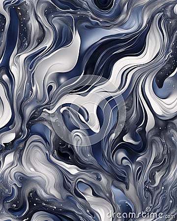 Abstract Fluid Forms in Metallic Color Stock Photo