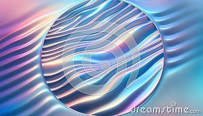 Abstract fluid holographic texture with an iridescent spectrum colors Stock Photo