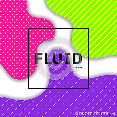 Abstract fluid or liquid vibrant color background Vector Illustration