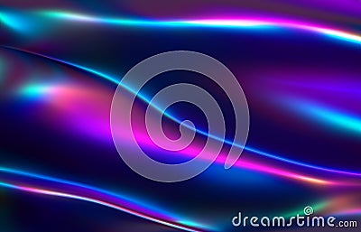 Abstract fluid render holographic iridescent neon curved wave Stock Photo