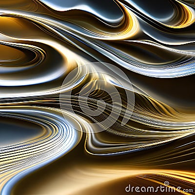 1666 Abstract Fluid Waves: A visually captivating background featuring abstract fluid waves in dynamic and flowing shapes, creat Stock Photo