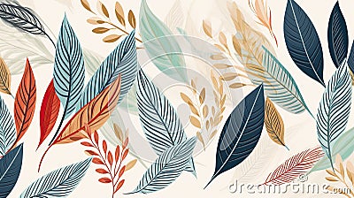 Abstract foliage background. tropical leaves, leaf branch Stock Photo