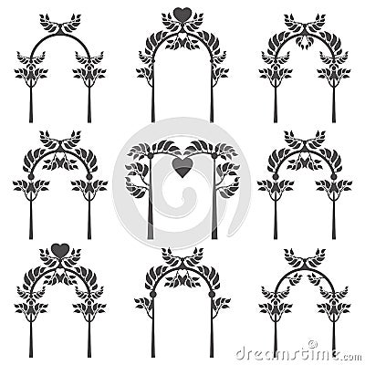 Abstract foliate arch. Vector Illustration