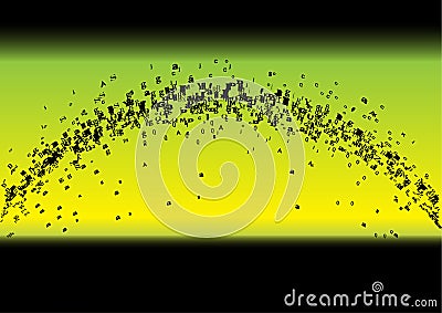 Abstract font background Vector Illustration