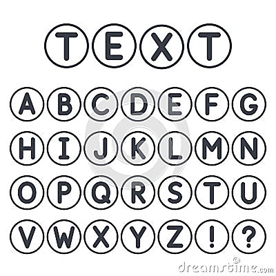 Abstract font collection. Alphabet capital letters Vector Illustration