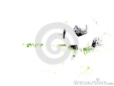 Abstract Football ball on grass watercolor painting background. Cartoon Illustration