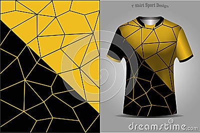 Abstract Football Jersey Geometric Pattern Mockup Template Sport T shirt Design Vector Illustration