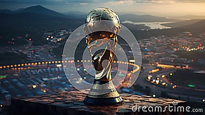 abstract football trophy Editorial Stock Photo