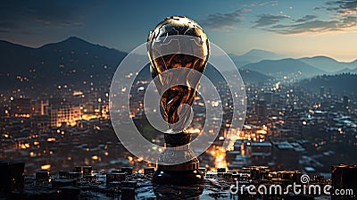 abstract football trophy Editorial Stock Photo