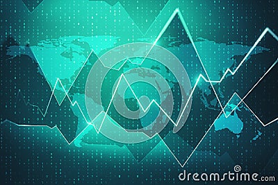 Abstract forex chart background Stock Photo