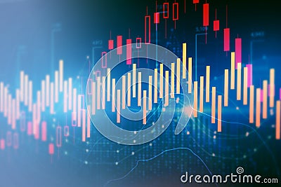 Abstract forex chart wallpaper Stock Photo