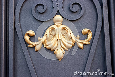 Abstract forged ornamental detail. Stock Photo