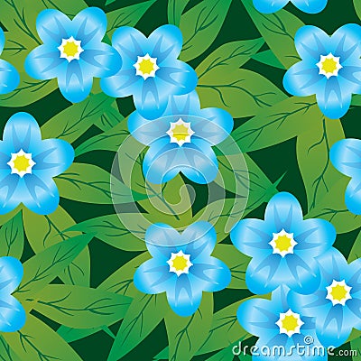 Abstract forget-me-nots flowers background. Vector Illustration