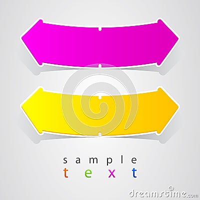 Abstract form arrow label paper Vector Illustration