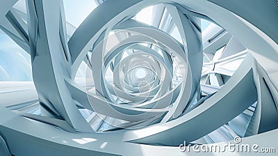 Abstract forms intertwine in a mesmerizing display of symmetry Stock Photo