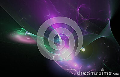 Abstract fractal art background illustration space geometry. Cartoon Illustration