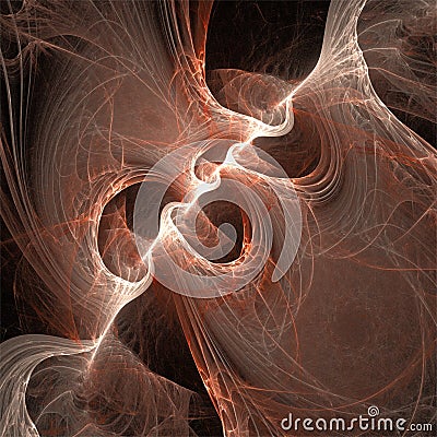 Abstract fractal art pink silk mystic shapes Stock Photo