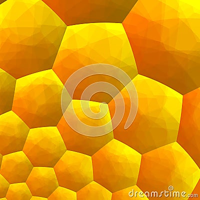 Abstract Fractal Background. Computer Generated Graphics. Inside of Honey Bee Hive. Hexagonal Geometric Backgrounds. Warm Yellow. Stock Photo