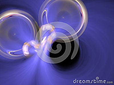 Abstract fractal background with discs Stock Photo