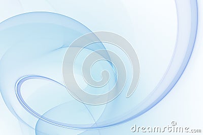 Abstract fractal background. Light blue bright abstraction similar to the spiral wave curls Stock Photo