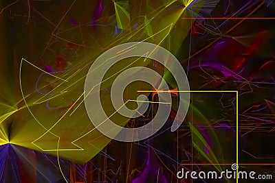 Abstract glow wallpaper chaos fantastic imagination overlay flame shape future Stock Photo