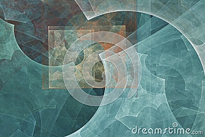 Abstract fractal background. Abstract painting in pastel colors viewed like a cave images. Textured image in rose, blue, cyan, red Stock Photo
