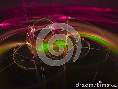 Abstract fractal color digital smoothing style motion template backdrop science flow background, pattern, effect design Stock Photo