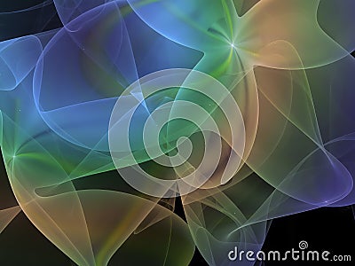Abstract fractal color digital,radial shape imagination rendering futuristic saturated, wispy, Stock Photo