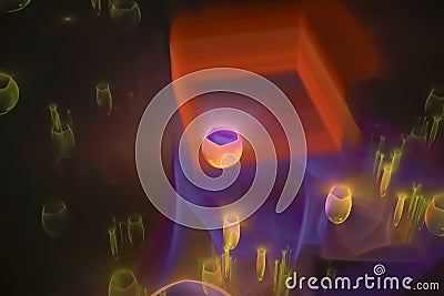 Abstract fractal colorful motion dream energy element flare imagination bright pattern science backdrop Stock Photo