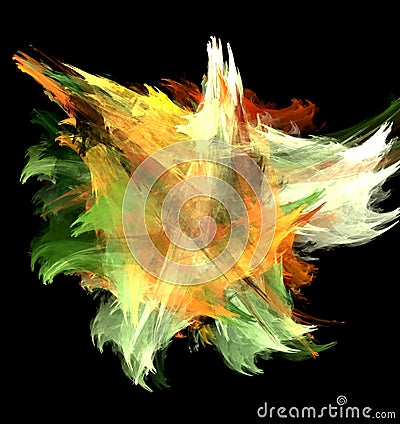 Abstract fractal computer-generated image artist`s palette Stock Photo