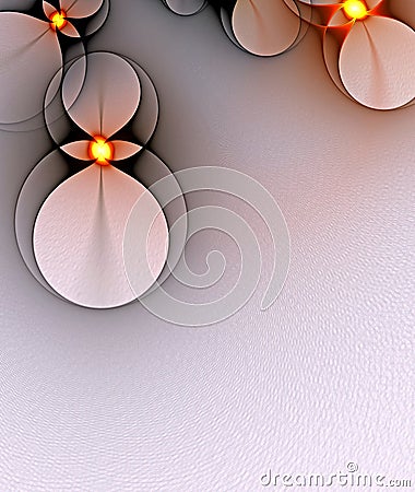 Abstract, fractal, computer-generated image of the number 8 Stock Photo