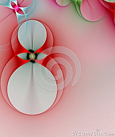 Abstract, fractal, computer-generated image of the number 8 Stock Photo