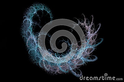 Abstract fractal concept. Of a atomic, microscopic design. With depth of field edit Stock Photo