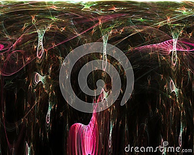 Abstract digital motion effect swirl flame dynamic shape pattern fractal futuristic , Stock Photo