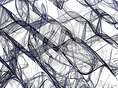 Abstract fractal with a dark blue pattern mesh Stock Photo