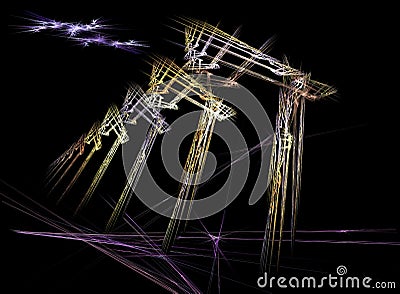 Abstract fractal design, virtual reality Stock Photo