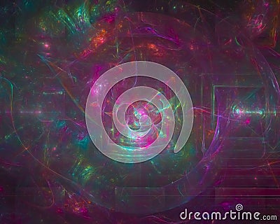 Abstract fractal digital card template dynamic rendering future backdrop shape beautiful power explosion Stock Photo