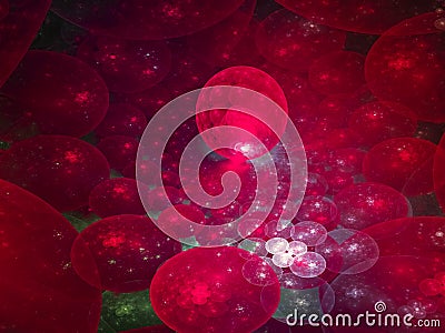 Abstract fractal digital effect swirl circle dream shape modern Stock Photo