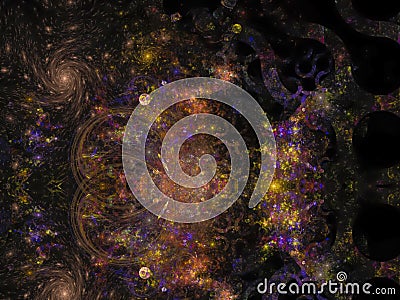 Abstract fractal explosion lightning template style decor fancy visual harmonious design dynamic Stock Photo