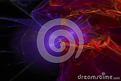 Abstract fractal fantasy explosion scienc futuristic power dynamic surreal luminous illustration background creative backdrop Stock Photo